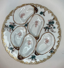 Gilman Collamore Haviland Turkey Oyster Plate Vintage Antique