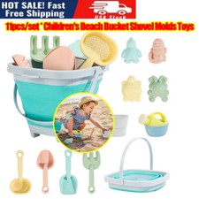 11pcs/set Collapsible Beach Toys for Kids Toddlers,Sand Bucket and Shovels Set