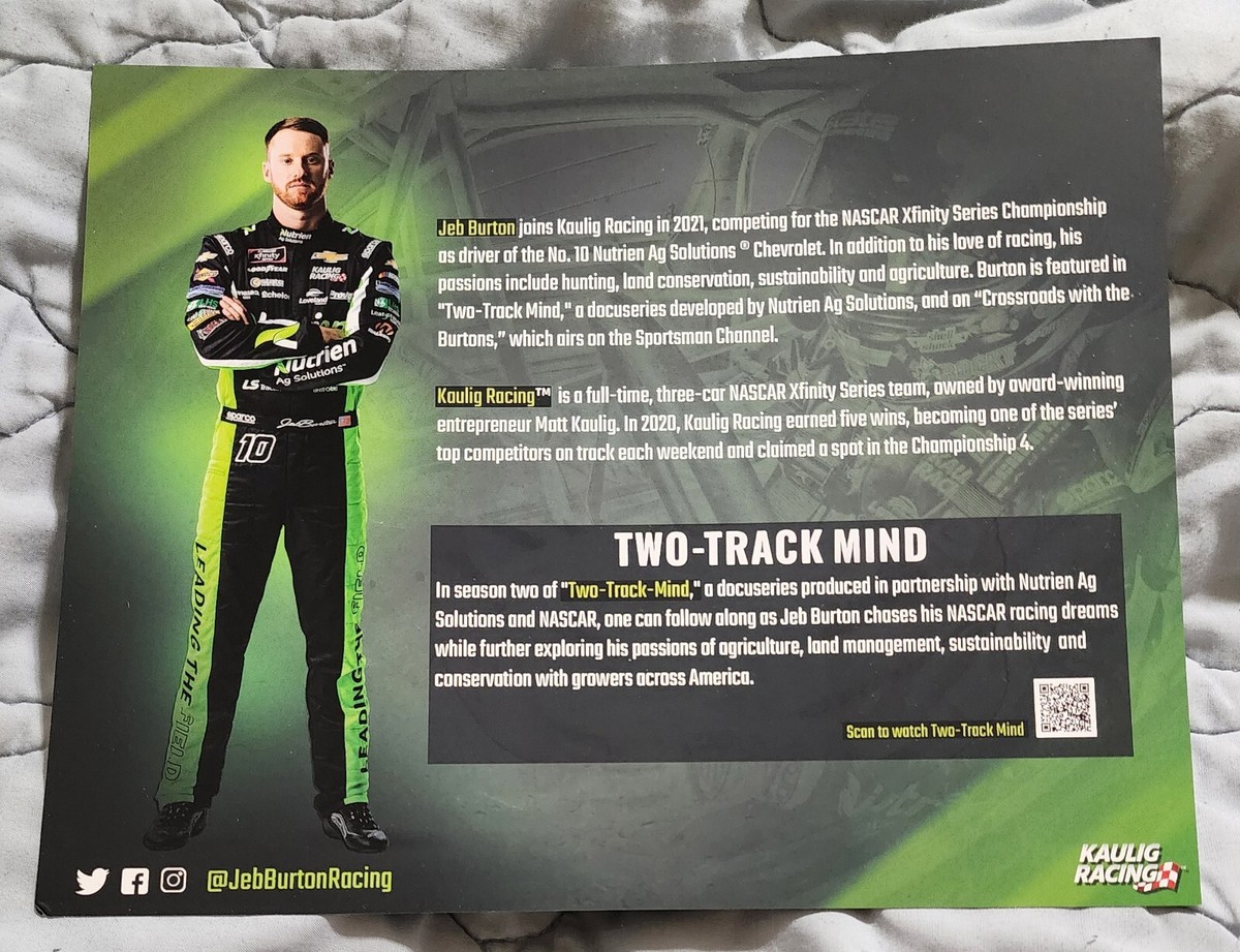 JEB BURTON ***AUTOGRAPHED*** #10 NUTRIEN XFINITY SERIES HERO CARD