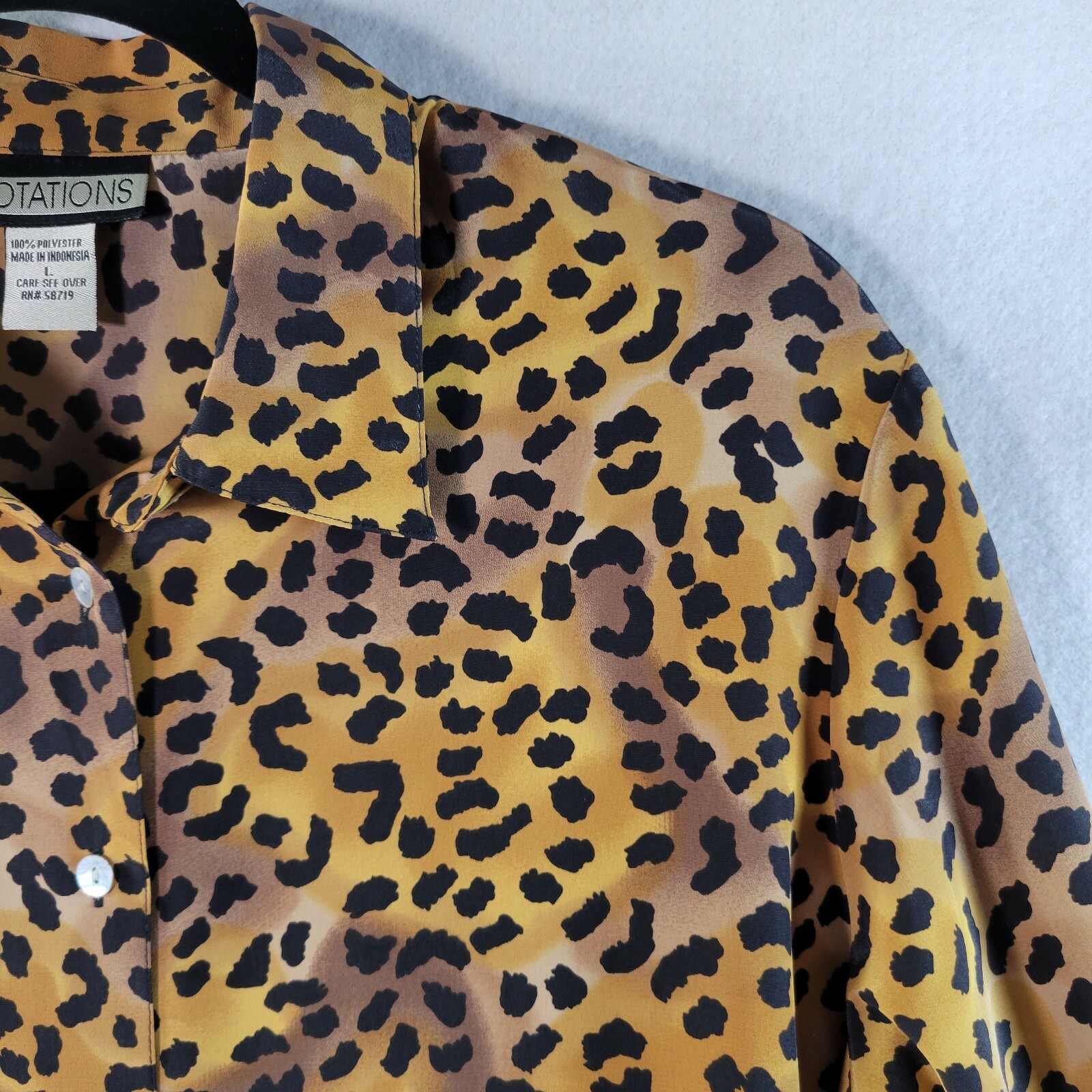 Notations Womens Blouse Button Down Size Large Ch… - image 6