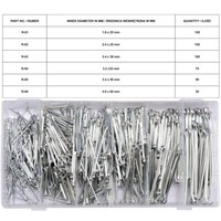 Splinte-Sortiment Sicherungssplinte Sicherungsstifte 555Tlg. Splint Set Gerade