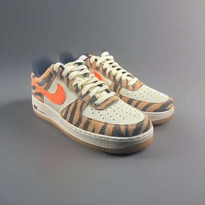 Nike Air Force 1  07 PRM Shoes Size 9.5 Daktari Stripes DJ6192 Basketball Gym