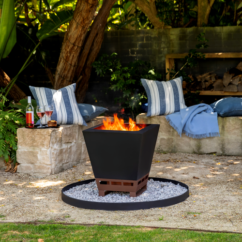 Portable Outdoor 500 Low Smoke Fire Pit Fireplace Open Patio Heater for  Garden