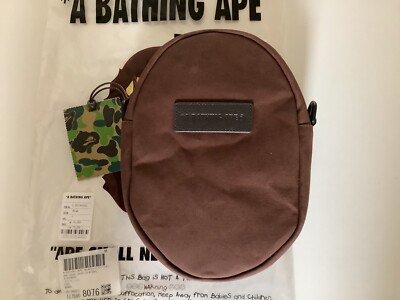 Authentic a bathing ape bape ape head shoulder bag brown new | eBay