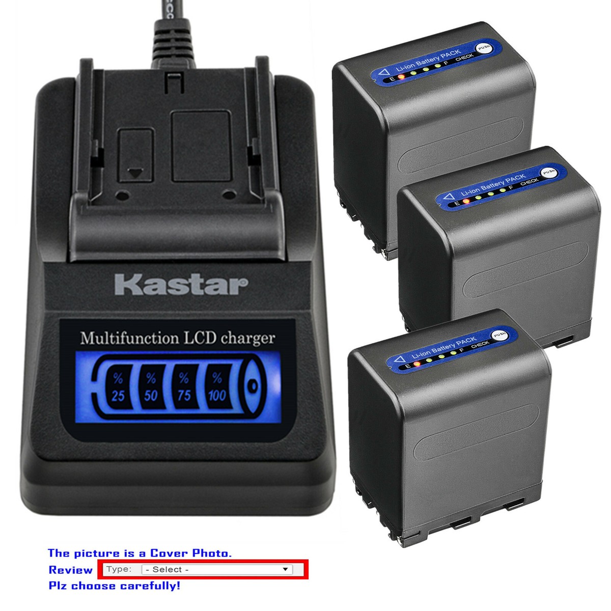 Kastar LTD2 Battery Charger Kit For Sony NP-QM71D – 3600mAh Li-Ion – Fits DCR-TRV17, TRV20, TRV230 & More