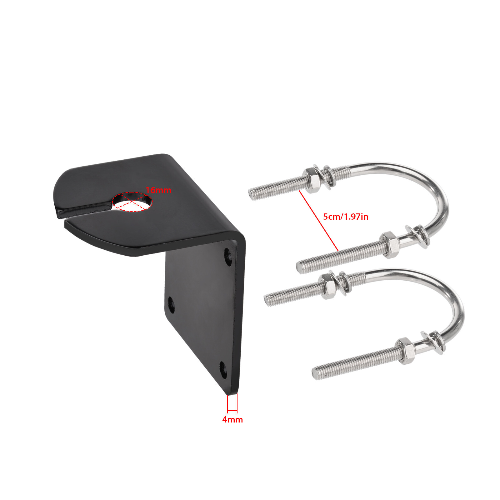 U Bolt L-Bracket Antenna Mount Strong Durable Outdoor Antenna Pole Mast Mounting