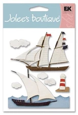 Jolee's Boutique 3D Stickers NAUTICAL TRAVEL Sailing Theme 68951 Fast FREE Ship!