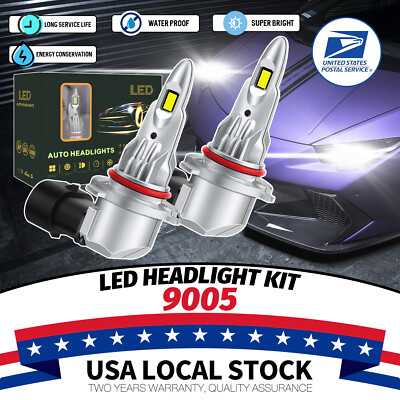 Plug&Play 9005 HB3 CSP LED Headlight High Beam Bulbs Kit Super White Bright Lamp