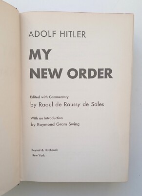 My New Order - Hitler's Speeches, 1918-1941 - First Edition, HC