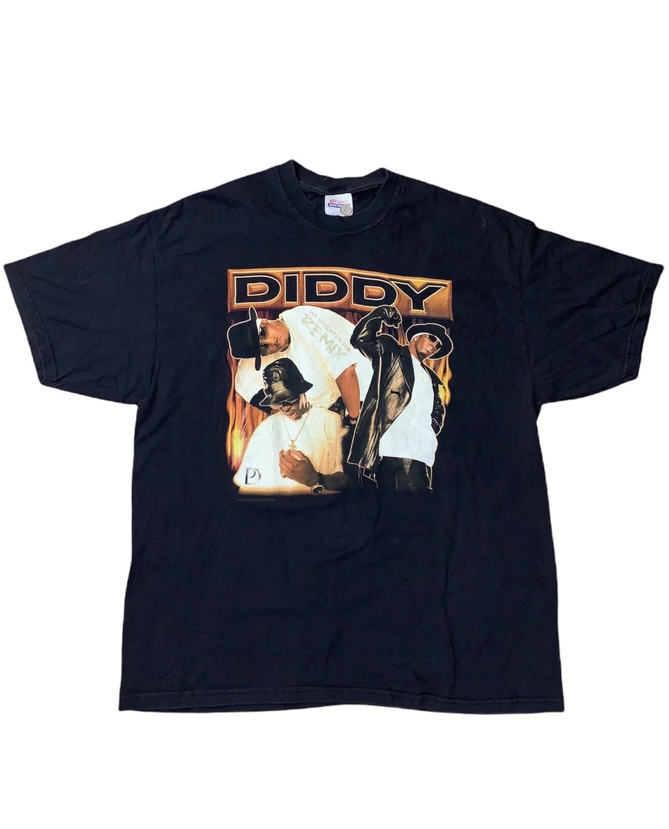 Vintage P Diddy Bad Boy For Life 2002 Tour Black Rap Tee Tshirt