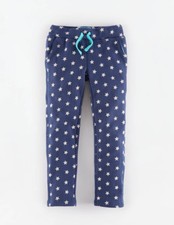 NWT MINI BODEN NAVY BLUE STAR SLIM SKINNY SWEATPANTS 11Y CUTE