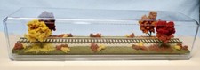 HO SCALE 16"SINGLE TRACK DISPLAY CASE-"FALL FOLIAGE SCENE"-FOR ANY HO TRAIN