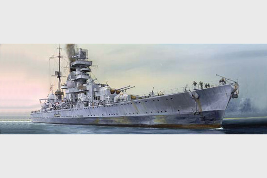 Trumpeter 5767 Prinz Eugen 1945 projet de modélisme naval historique 1:700