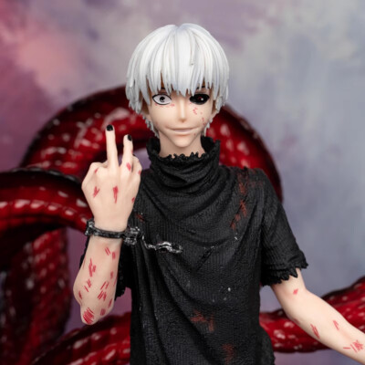 Anime Tokyo Ghoul Kaneki Ken Figure Model Statue Two Head Carving