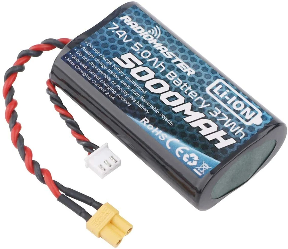 7,4 V 5000 mAh 2S Li-Ion Batterie mit XT30-Stecker für RadioMaster TX16S Sender - Bild 2 von 4