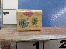 Seashells ocean RUBBER STAMP 12G
