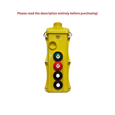 4-BUTTON PENDANT, 2 SINGLE-SPEED SWITCHES WITH MOMENTARY ON/OFF (SBP2-4-WB)