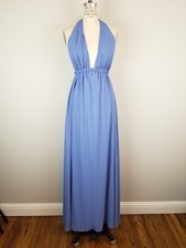 Sky Blue Halter Maxi Dress by Show Me Your Mumu Women's XXS ~ 00 * NEW w/ TAGS