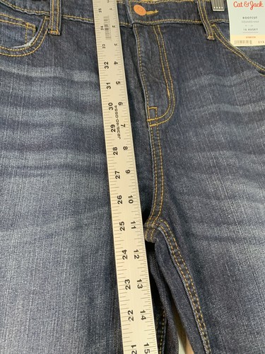 Cat&jack Jeans 16 Husky Bootcut Adjustable Waist Stretch Rn 17730 - Picture 13 of 16