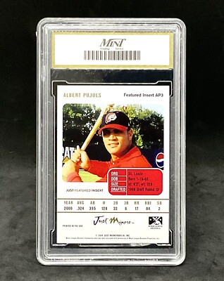 MLB Stat Line #339  Pujols メジャーカード Albert Pujols Peoria Chiefs Rookie Just Minors Insert #Ap3 Graded