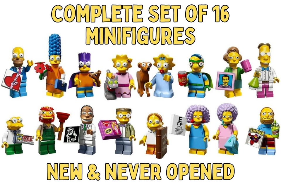 New Sealed Complete Set LEGO 71009 Collectible Minifigures The Simpsons Series 2 - Image 2 of 4