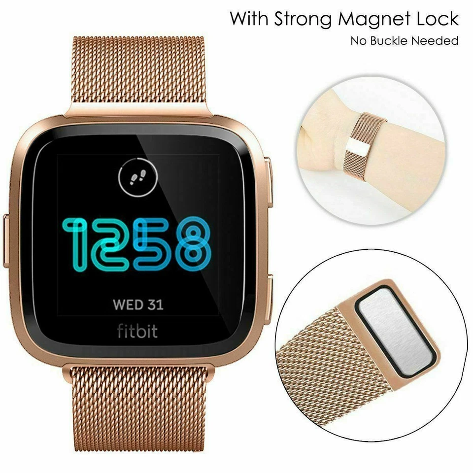 Correa de muñeca para Fitbit Versa 2/Versa/Lite correa de reloj lazo magnético milanés Foto 2 de 4