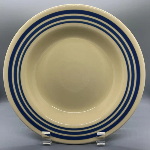 Fiesta Retro Blue Stripe 9" Classic Rim Soup Bowl | Fiestaware Deep Plate HLCCA