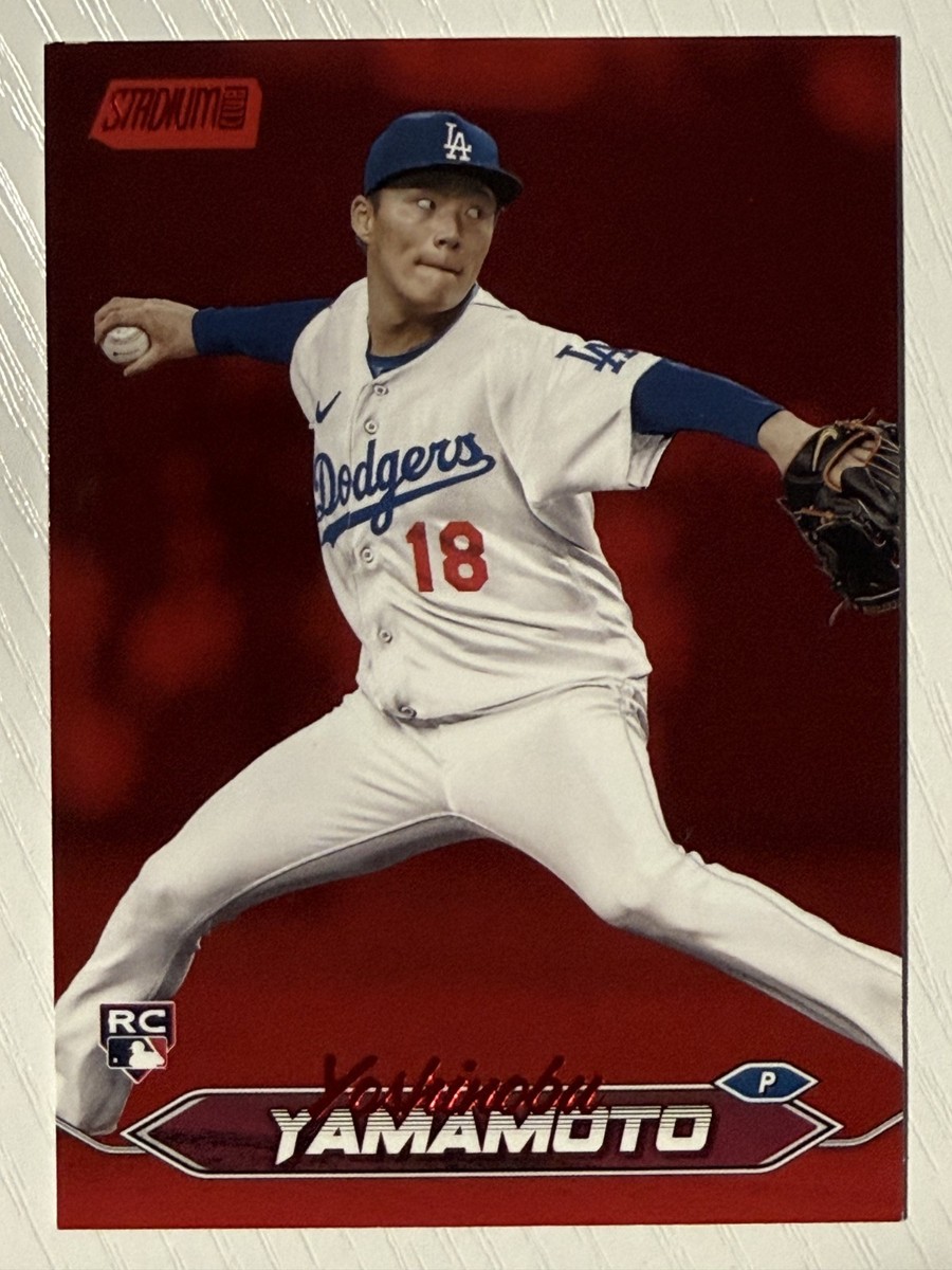 Yoshinobu Yamamoto 2024 Topps Stadium Club Red Foil RC #114 Los