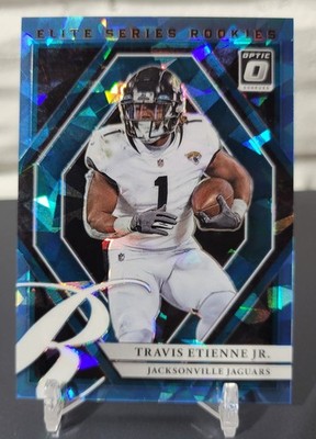 2021 Donruss Optic #ESR-13 Travis Etienne Jr. Elite Series Rookies Blue Ice /15