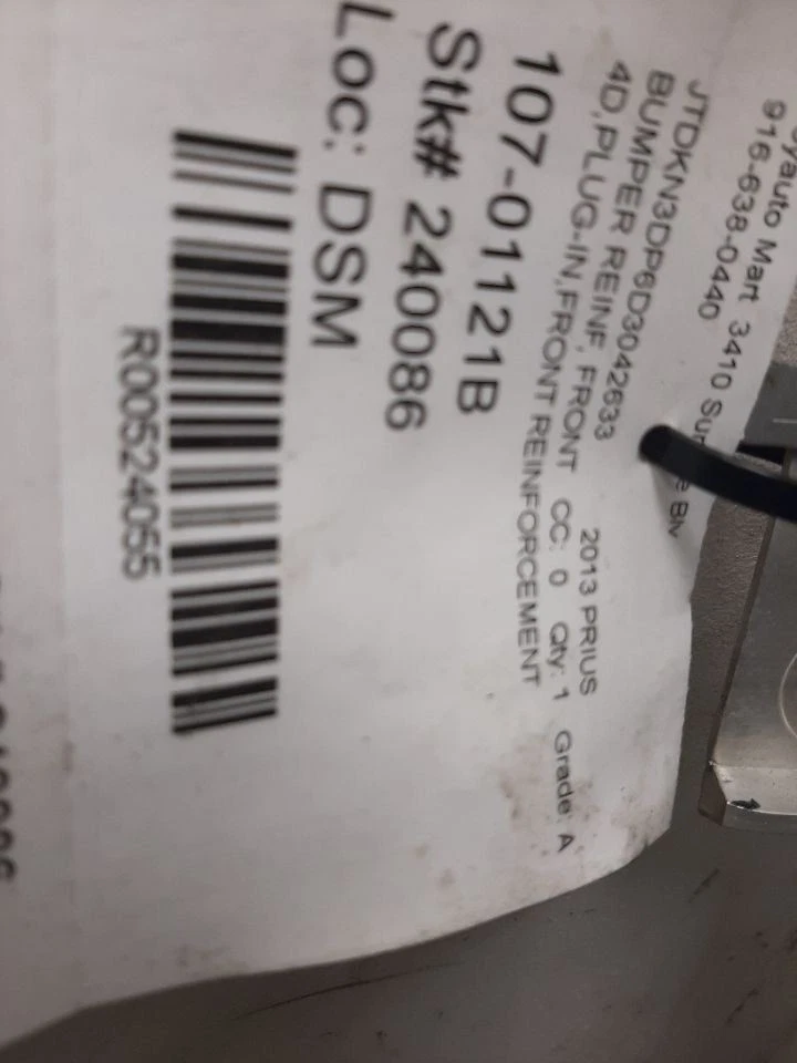 10 11 12 13 TOYOTA PRIUS ПОДКЛЮЧАЕМЫЙ ПЕРЕДНИЙ БАМПЕР УСИЛЕНИЕ - Изображение 4 из 4