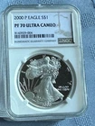 2000-P PF-70 NGC ULTRA CAMEO American silver eagle .