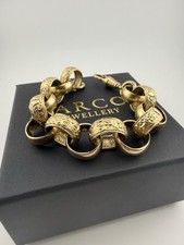 9ct Gold Belcher Bracelet 9" 18mm 66g approx