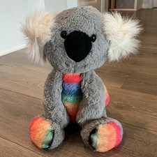 FAO Schwarz Dreamies Koala Stuffed Animal Stuffie Toy Gray Rainbow Plush Gift