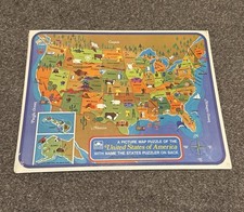 Sealed Vintage USA Map Puzzle Golden Press 1968 States Educational