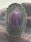 Sterling Silver Amethyst Cocktail Ring size 8.5