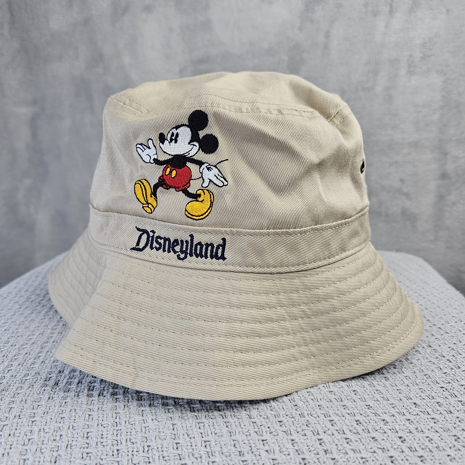 Vintage 80's 90's Disneyland Mickey Mouse Bucket Hat Beige One Size Fits All