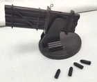 Vintage Marx Playset Brown Plastic Pom-Pom Gun & Shells