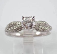 2Ct Round Cut Lab-Created Diamond Engagement Wedding Ring 14K White Gold Plated