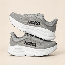 HOKA One One Bondi 9 Men s Running Shoe Sneaker Grey Stellar 11.5 D / USA STCK