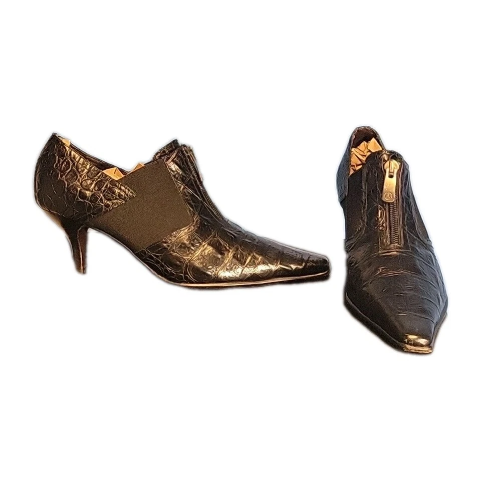 Donald Pliner кожаные ботинки W размер 6,5 прихоти готики, Y2K обувь, дизайнер  - Изображение 3 из 4