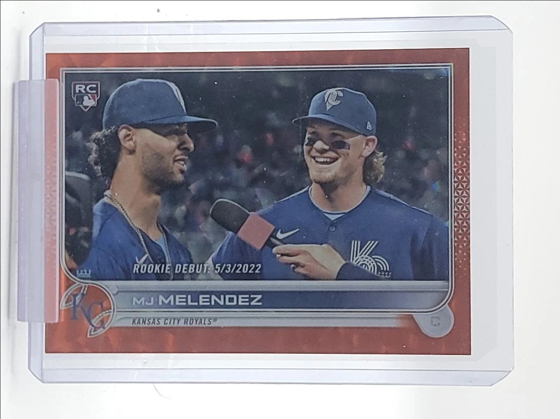 MJ MELENDEZ 2022 TOPPS UPDATE ROOKIE DEBUT ORANGE FOILBOARD RC /299 Q4250
