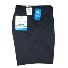 Mens Haggar Cool 18 Pro Shorts Size 38 Navy Pleated New with Tags