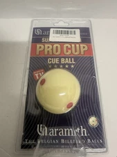 Aramith 2-1/4" Regulation Size Billiard/Pool Ball: Super Pro Cup Cue Ball with 6