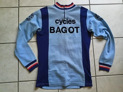 MAILLOT CYCLISTE VELO NORET CYCLES BAGOT ACRYLIQUE VINTAGE TAILLE M/3 TBE - Photo 1/4