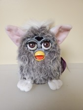 Tiger Electronics Furby Model 70-800 Vintage 1998 Owl Gray Fur Viral Craze Toy