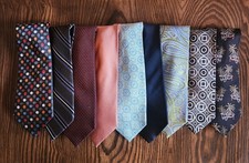 Lot Of 9 Modern Men's Neck Ties 100 Silk Nonsmoking Household