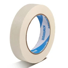 Beige White Painters Tape,1 inch x 60 Yards - Medium Adhesive White Masking T...