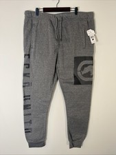 Ecko Unltd. Men's Drawstring Fleece Grey Joggers Sweatpants Size 2xl