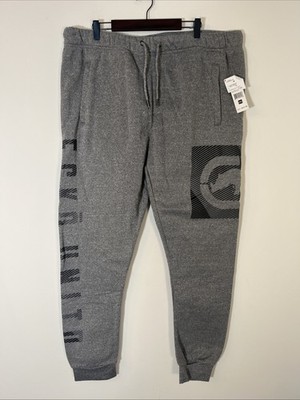 Ecko Unltd. Men's Drawstring Fleece Grey Joggers Sweatpants Size 2xl