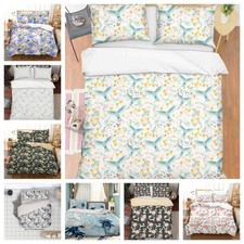 3D Flowers Birds Pattern Colorful Quilt Cover Duvet Cover Comforter set